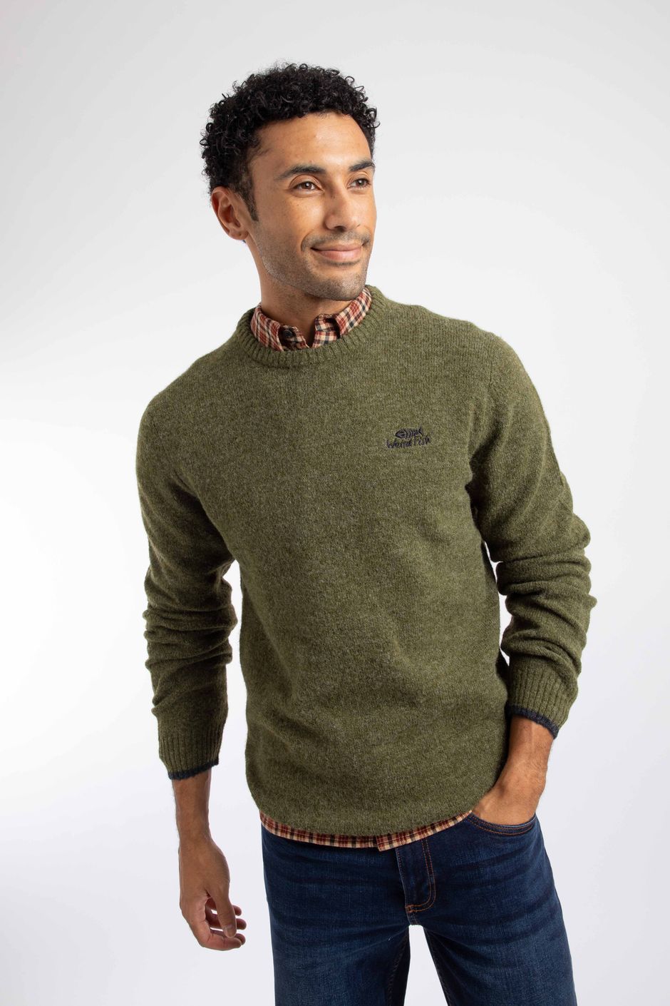 Gorleston Crew Neck Jumper Winter Green