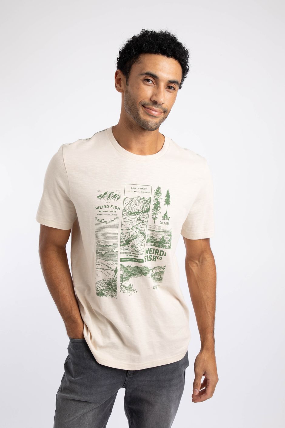 National Parks Front Print Graphic T-Shirt Egg Shell