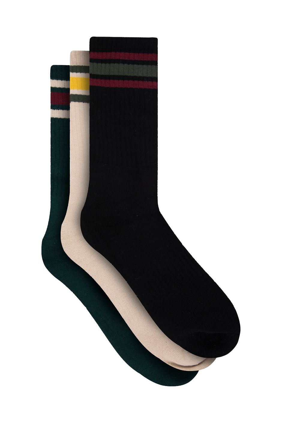 Darwin Ribbed Boot Socks 3 Pack Black