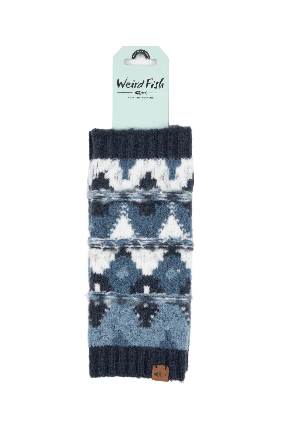 Shutt Fair Isle Wrist Warmers Ash Blue