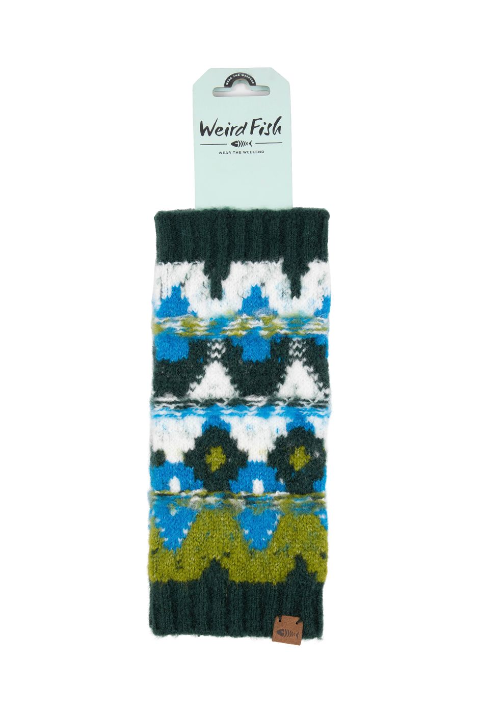 Shutt Fair Isle Wrist Warmers Bottle Green
