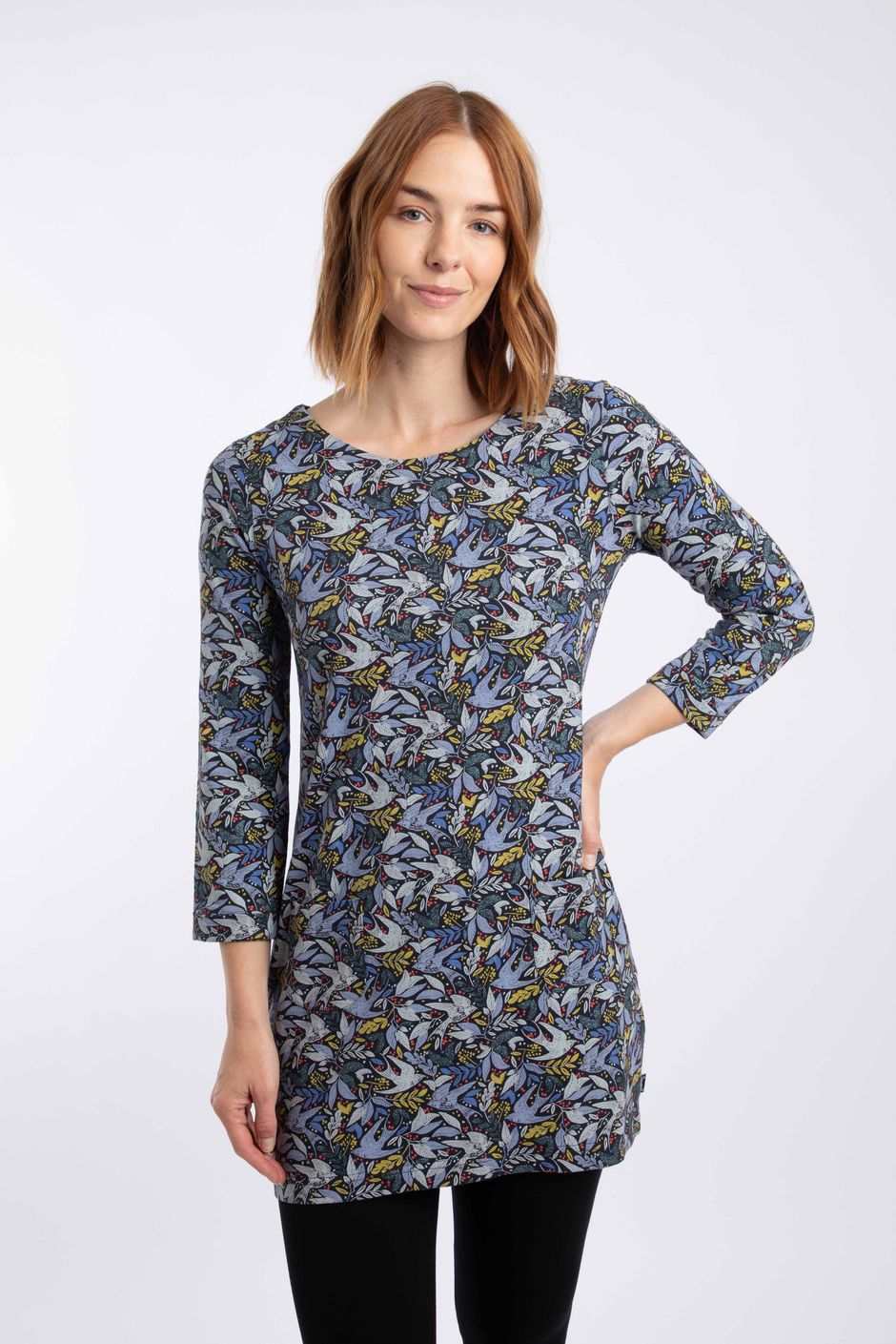 Dandy Sparkle Jersey Tunic Blue Mist