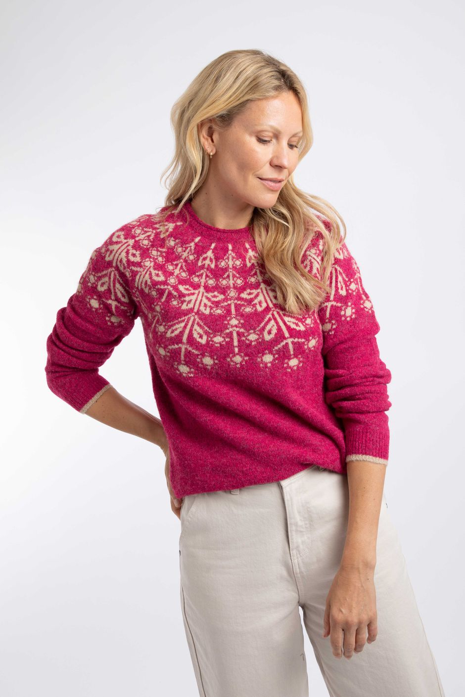 Miska Fair Isle Jumper Foxglove