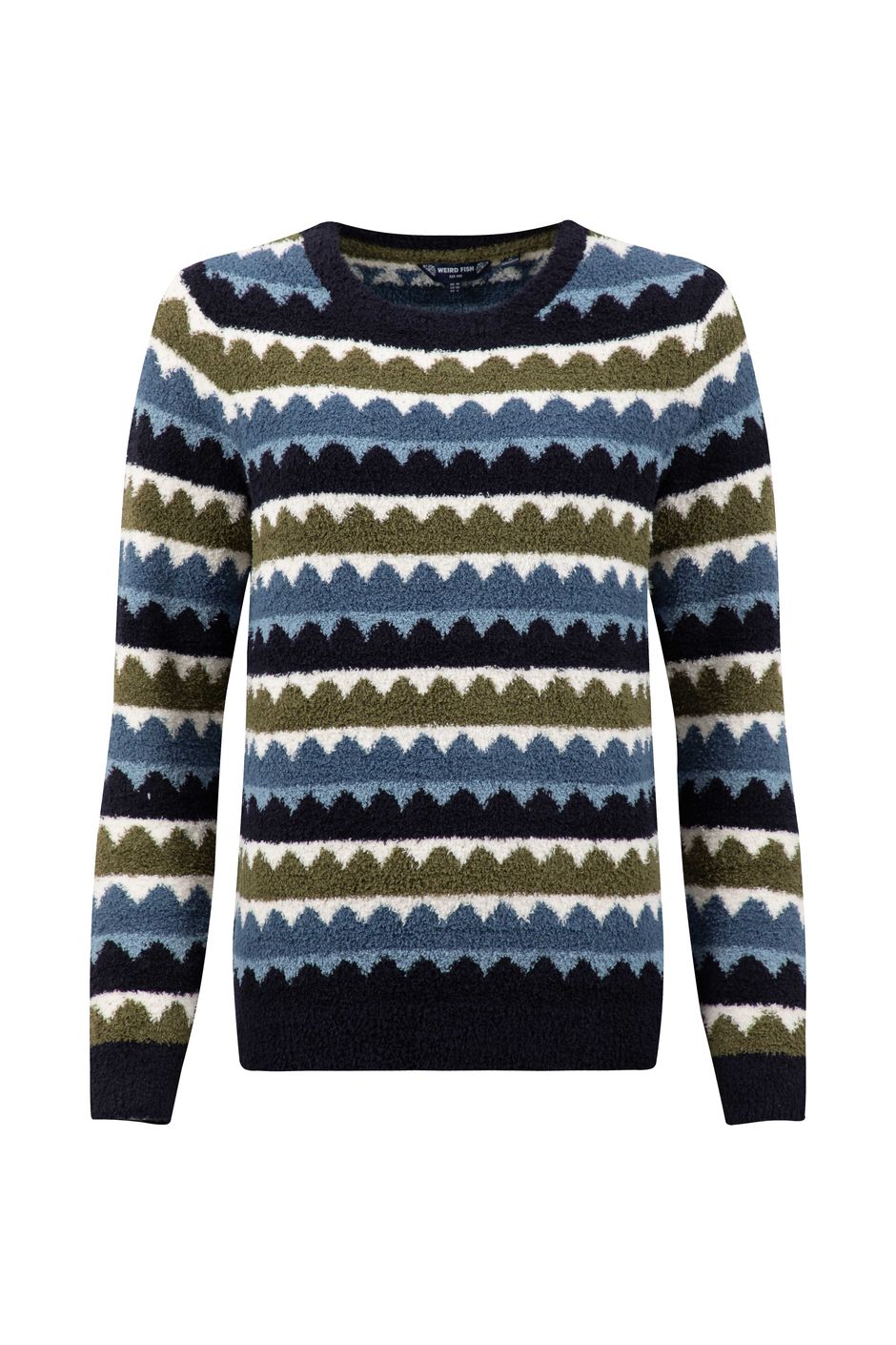 Tyla Cosy Patterned Knit Jumper Winter Green