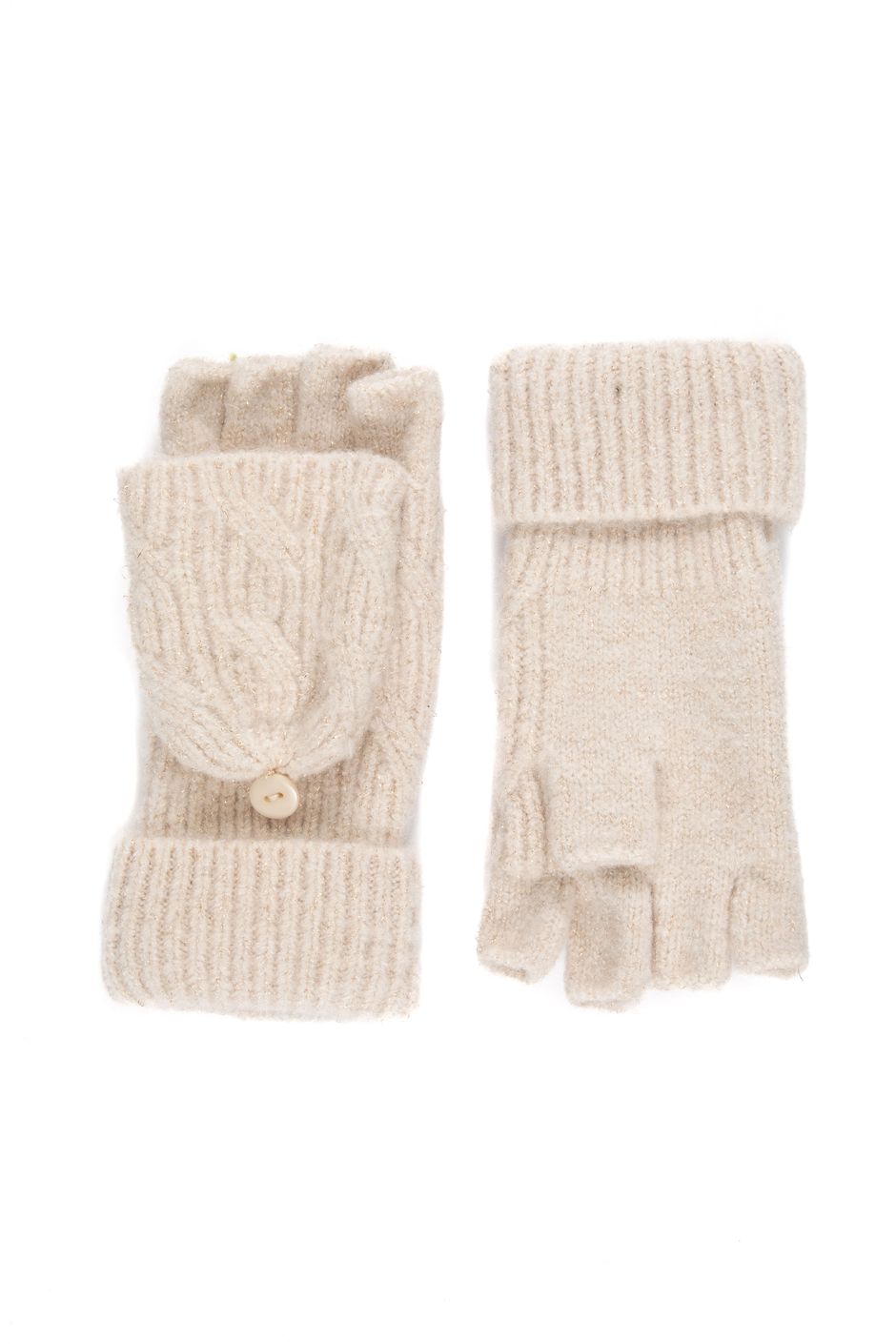 Cassell Sparkle Fingerless Gloves Chalk