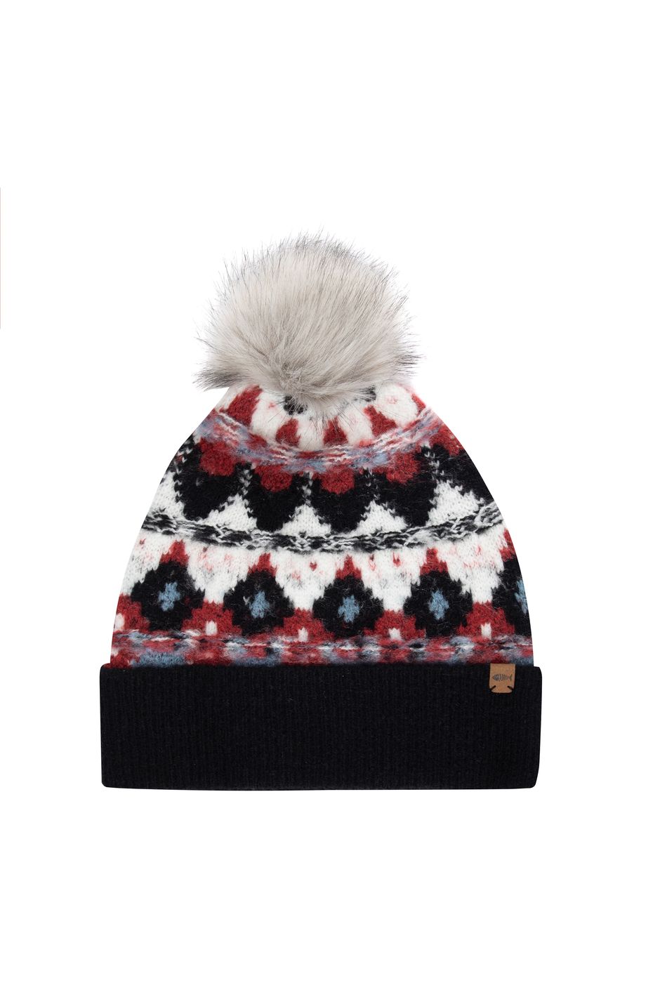 Frady Fair Isle Bobble Hat Navy