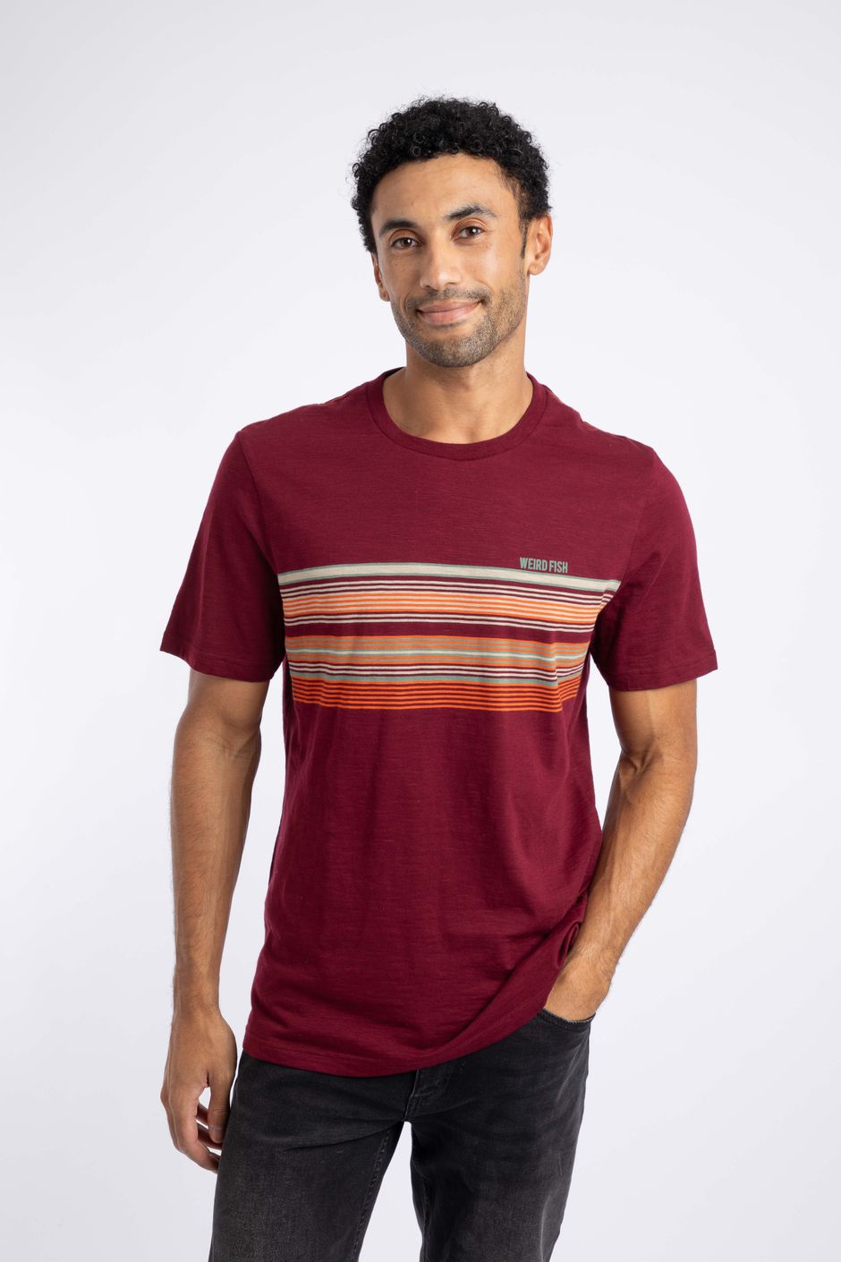 Garside Chest Stripe T-Shirt Port