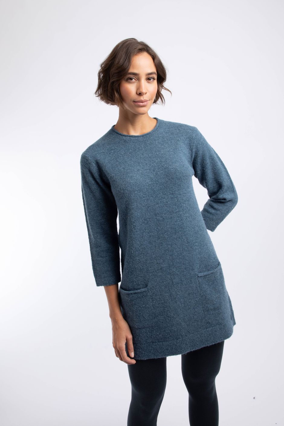 Nova Knitted Tunic Ash Blue