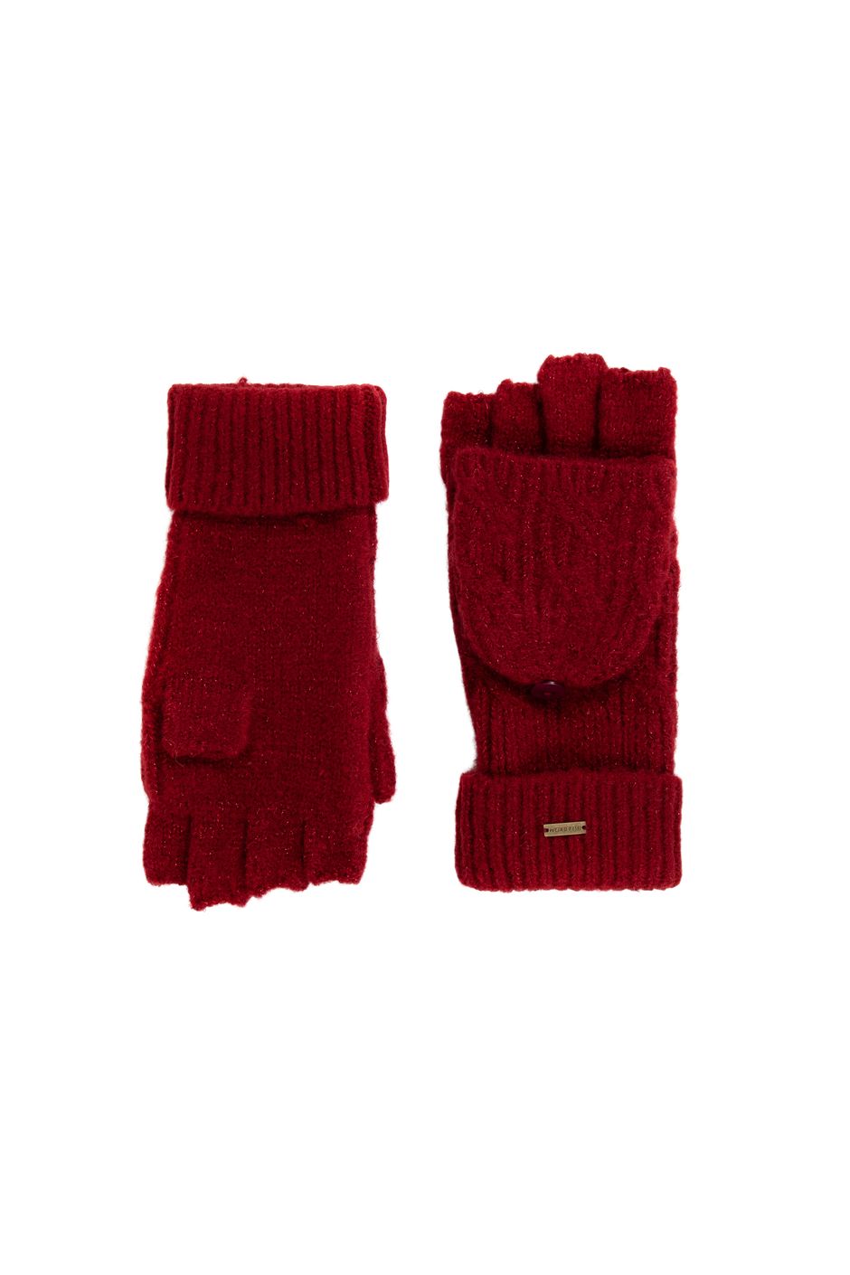 Cassell Sparkle Fingerless Gloves Rhubarb