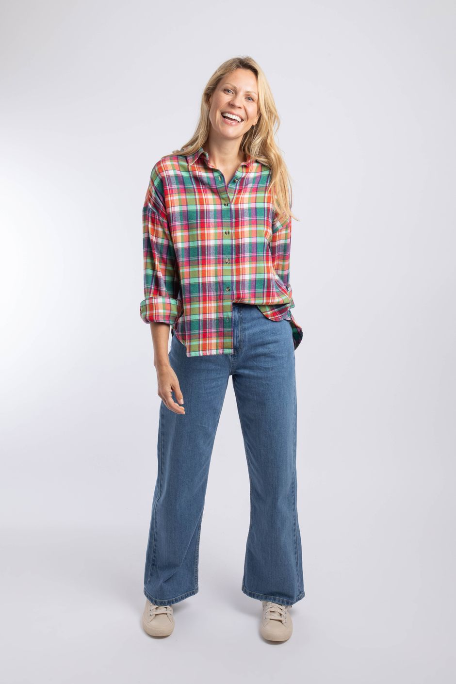Corin Brushed Check Shirt Foxglove