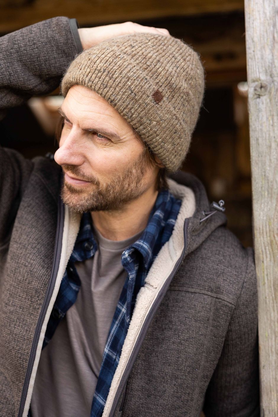 Twyning Nep Yarn Beanie Hat Stone