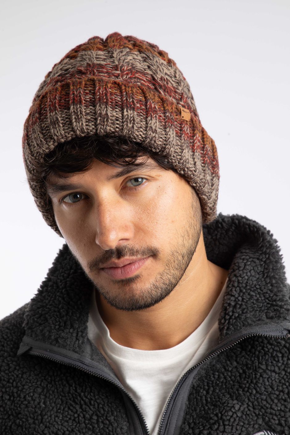 Exmouth Twisted Beanie Hat Hornbeam Brown