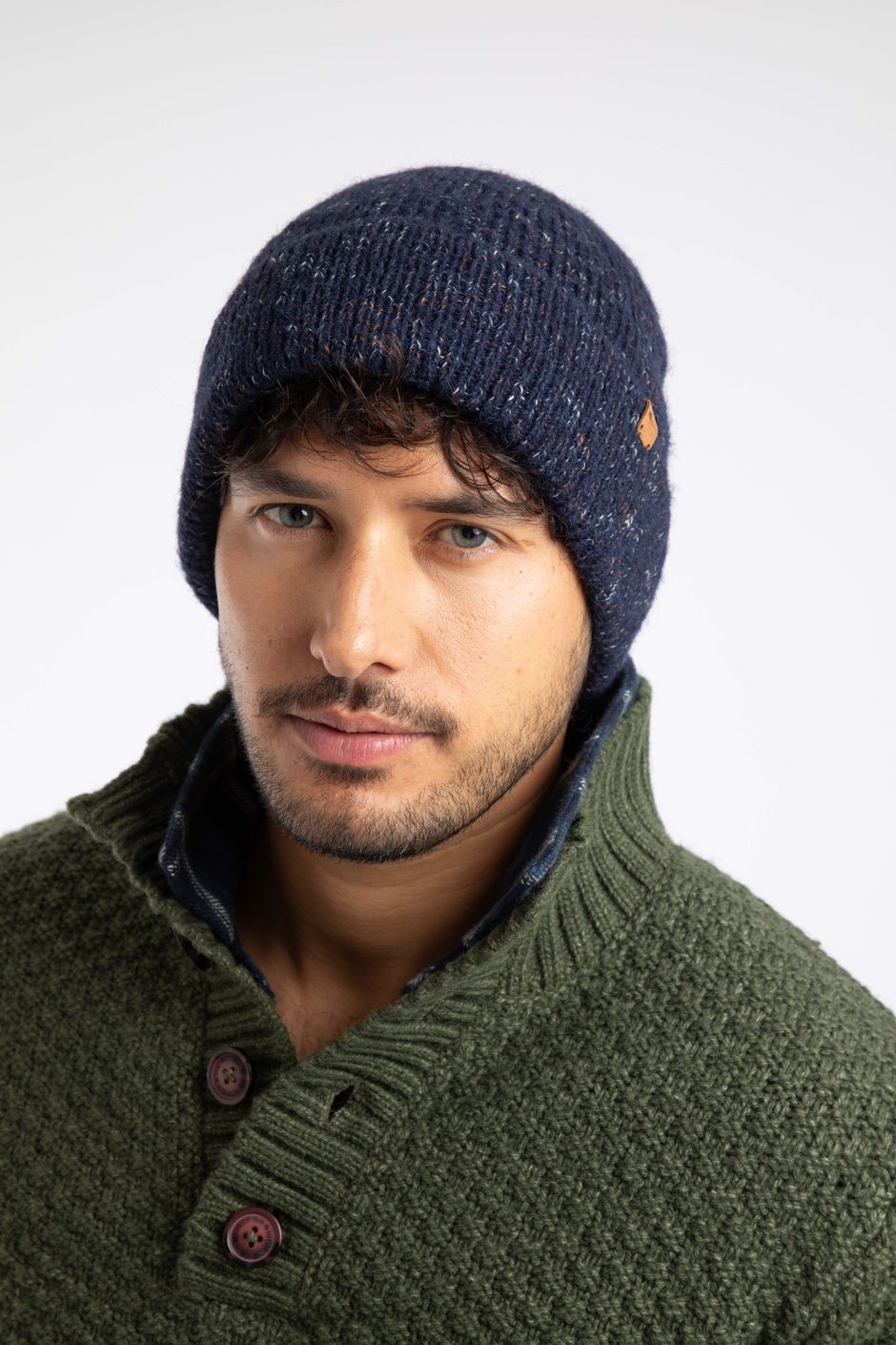Twyning Nep Yarn Beanie Hat Navy