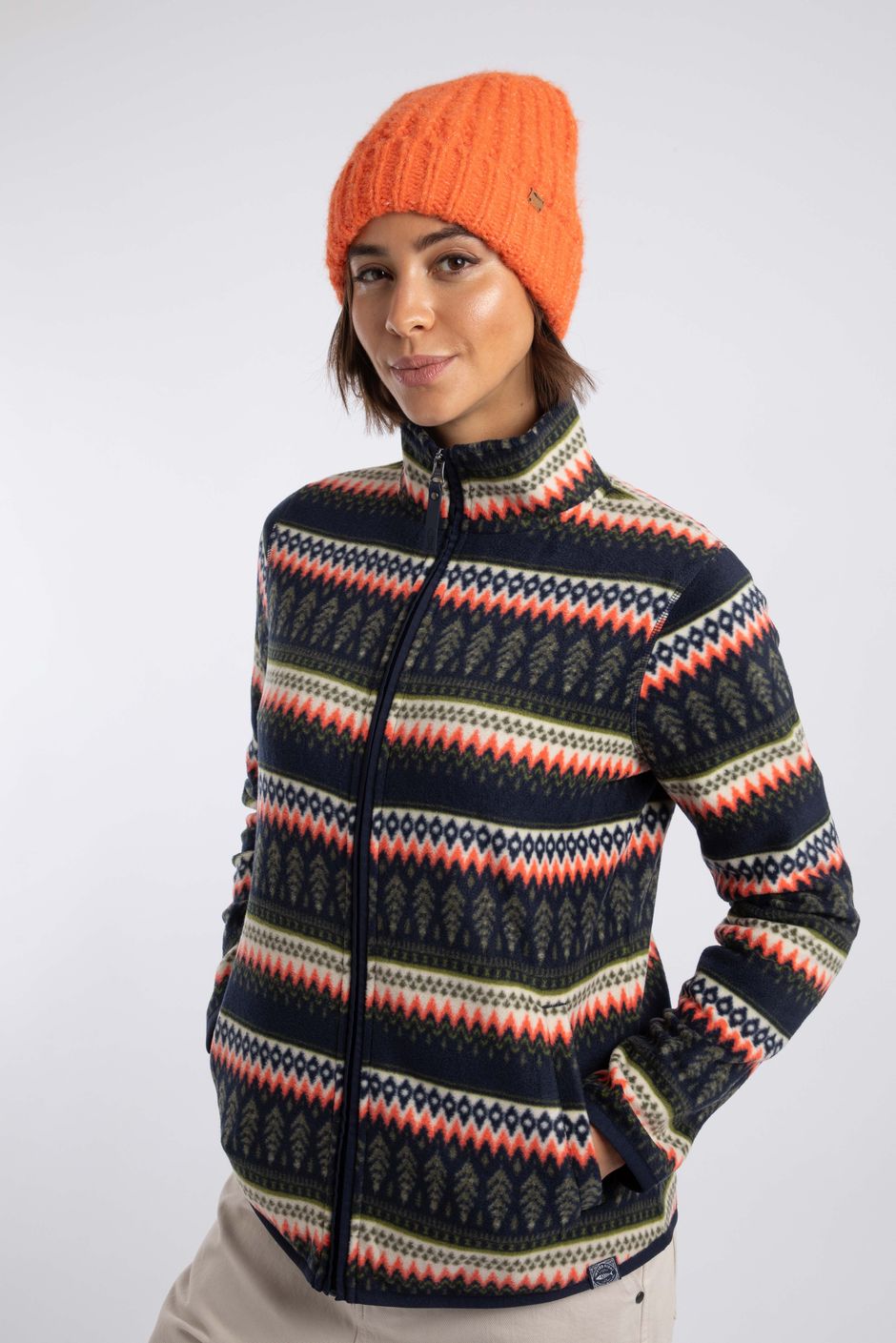 Clare Double Rib Beanie Hat Tangerine