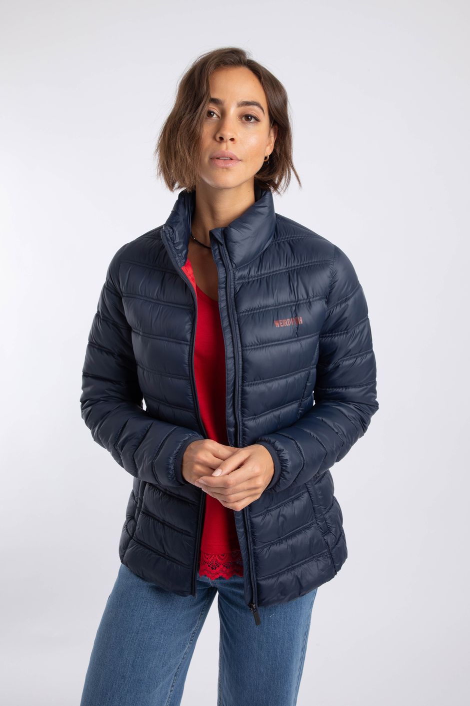 Travellia Lightweight Showerproof Padded Jacket Navy Blue