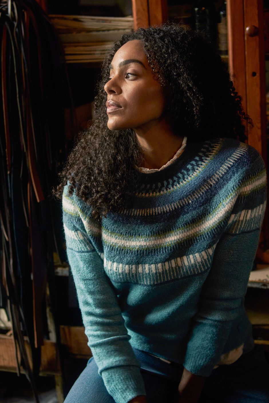 Carmelo Fair Isle Jumper Smoked Blue