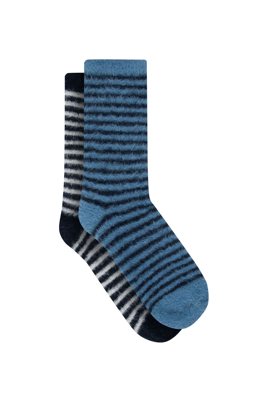 Maiya Fluffy Sleep Socks 2 Pack Light Blue