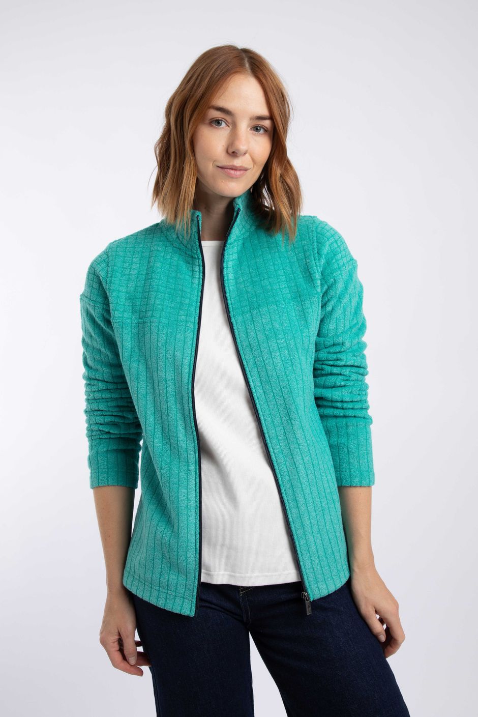 Frankie Full Zip Grid Fleece Viridis