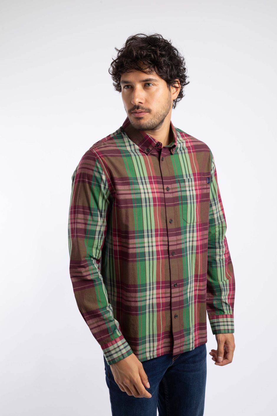 Farnham Long Sleeve Check Shirt Irish Moss