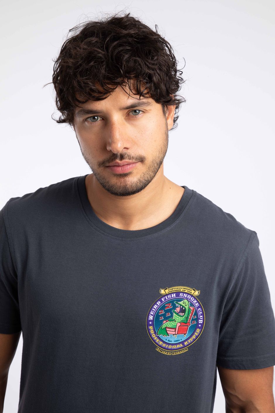 Snooze Club Back Print Artist T-Shirt Navy