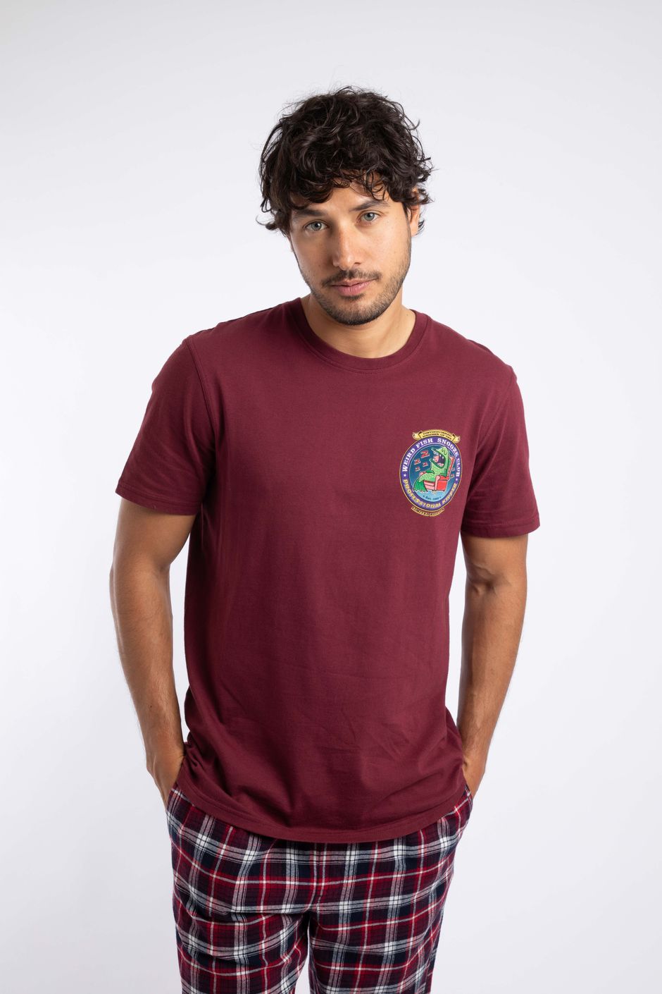 Snooze Club Back Print Artist T-Shirt Red Grape