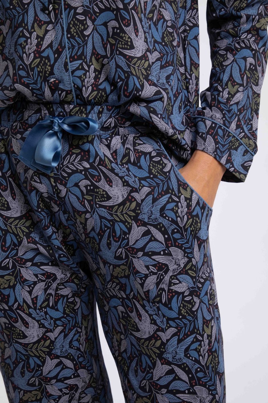 Breay Printed Pyjama Trouser Set Blue Shine