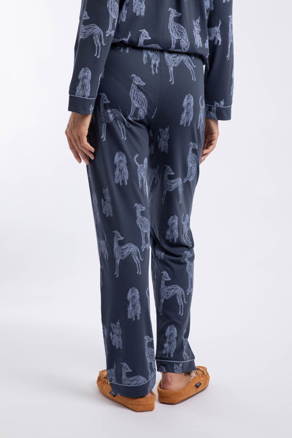 Breay Printed Pyjama Trouser Set Navy