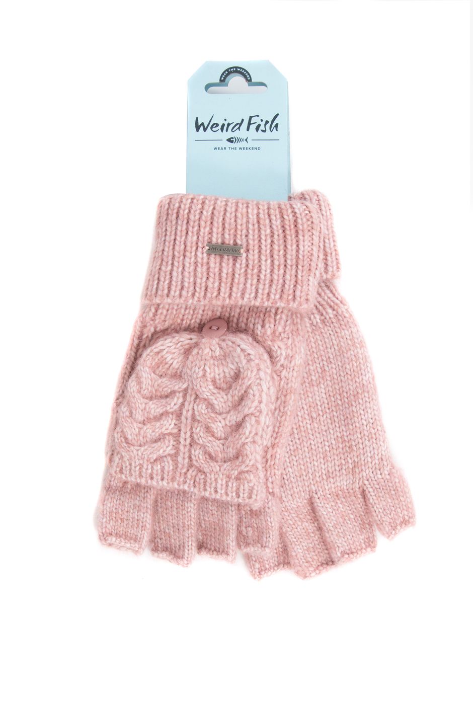 Cassie Fingerless Gloves Rose Quartz