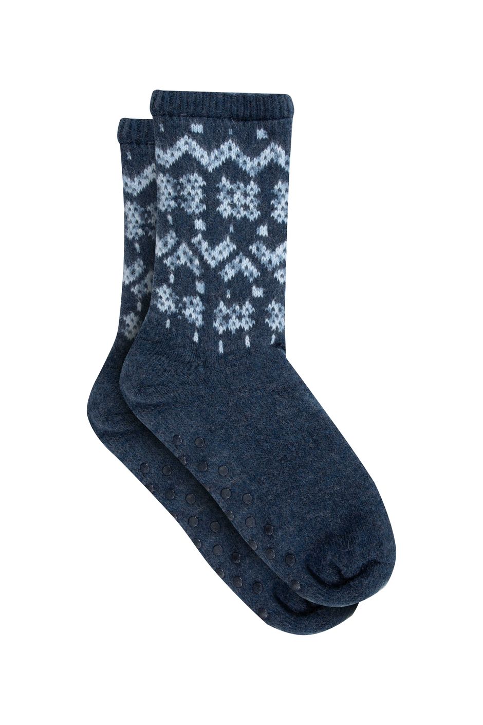 Shayla Patterned Slipper Socks Light Blue