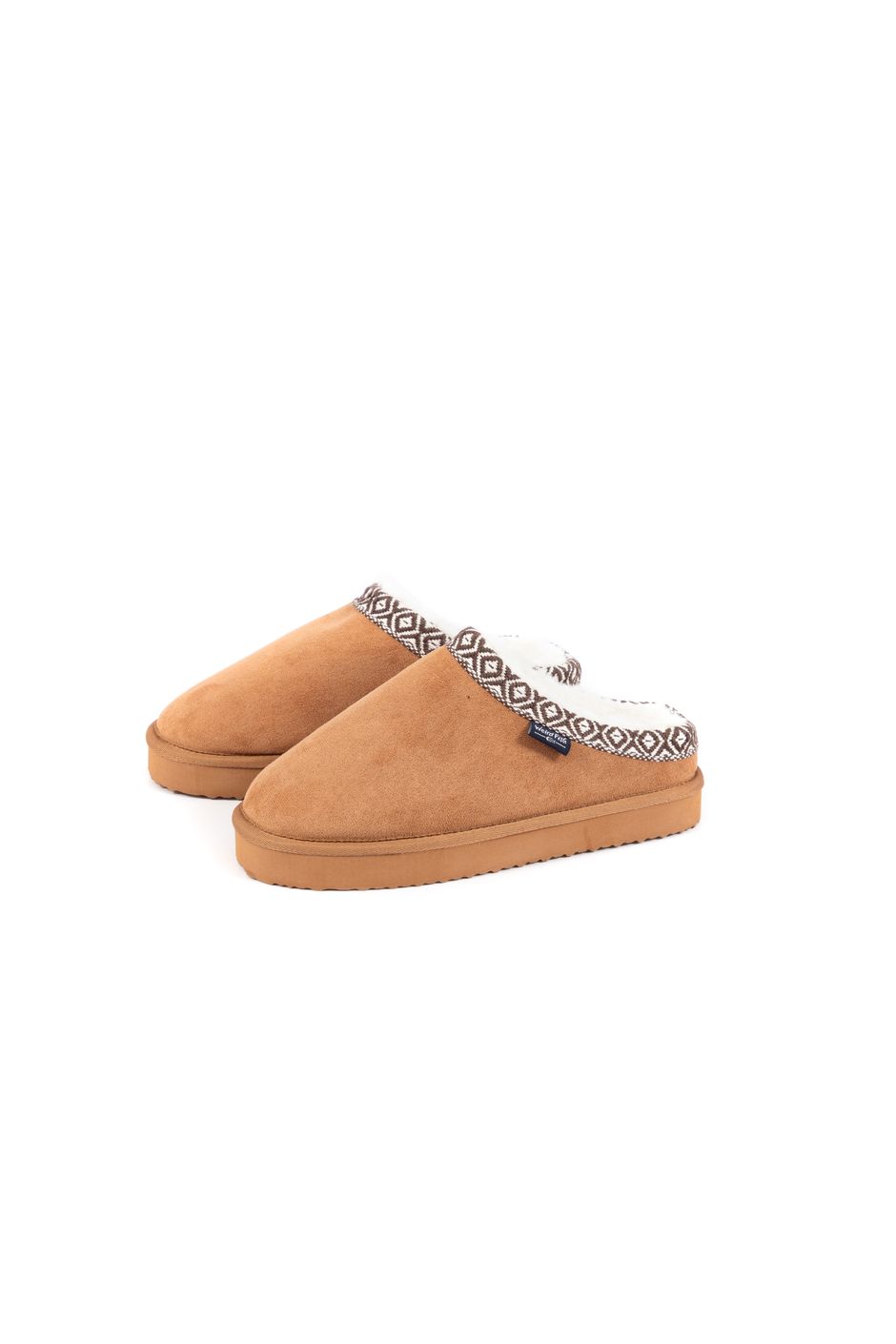 Amina Slip On Cosy Slippers Tan