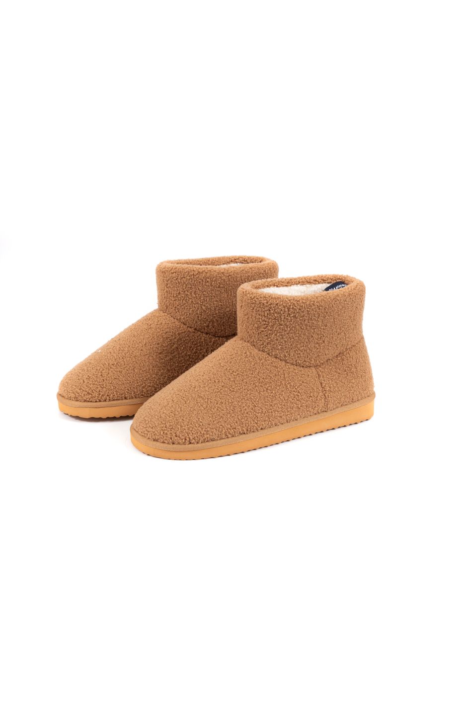 Jakob Sherpa Fleece Bootie Slippers Tan