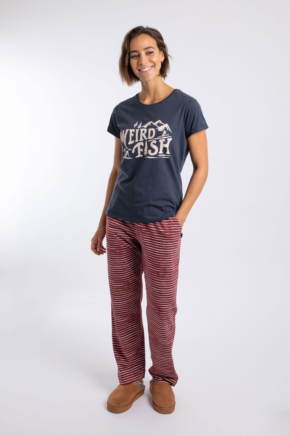 Dowey Printed Pyjama Trouser Set Midnight
