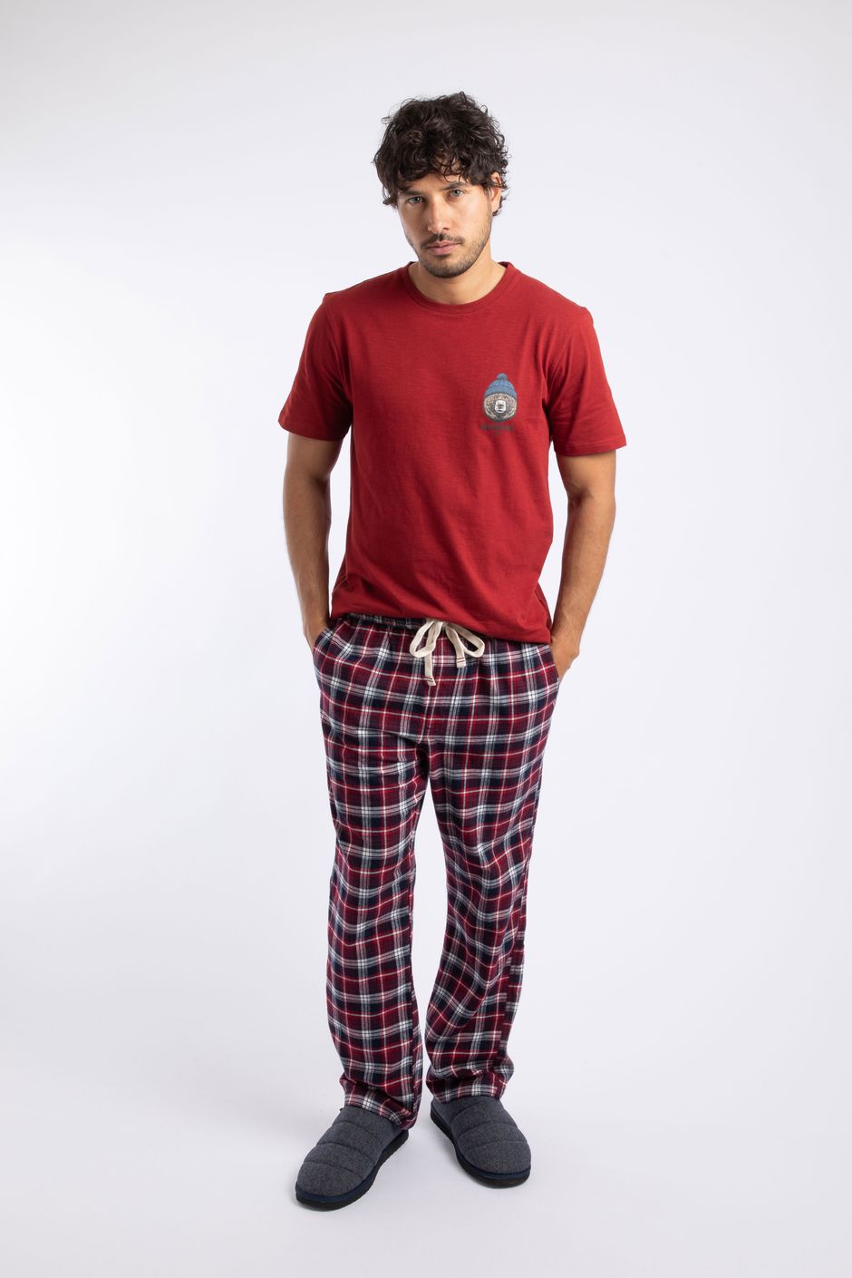 Ladner Flannel PJ Bottoms Dark Blue