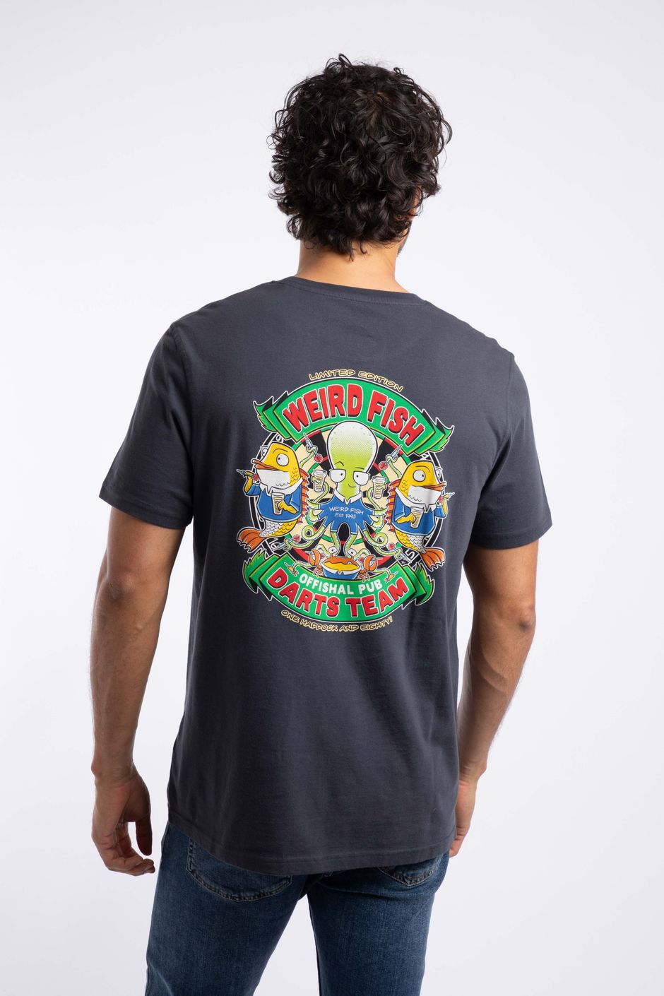 Darts Team Back Print Artist T-Shirt Navy
