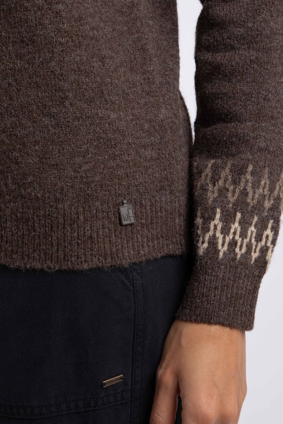 Amelia Fair Isle Jumper Bitter Chocolate