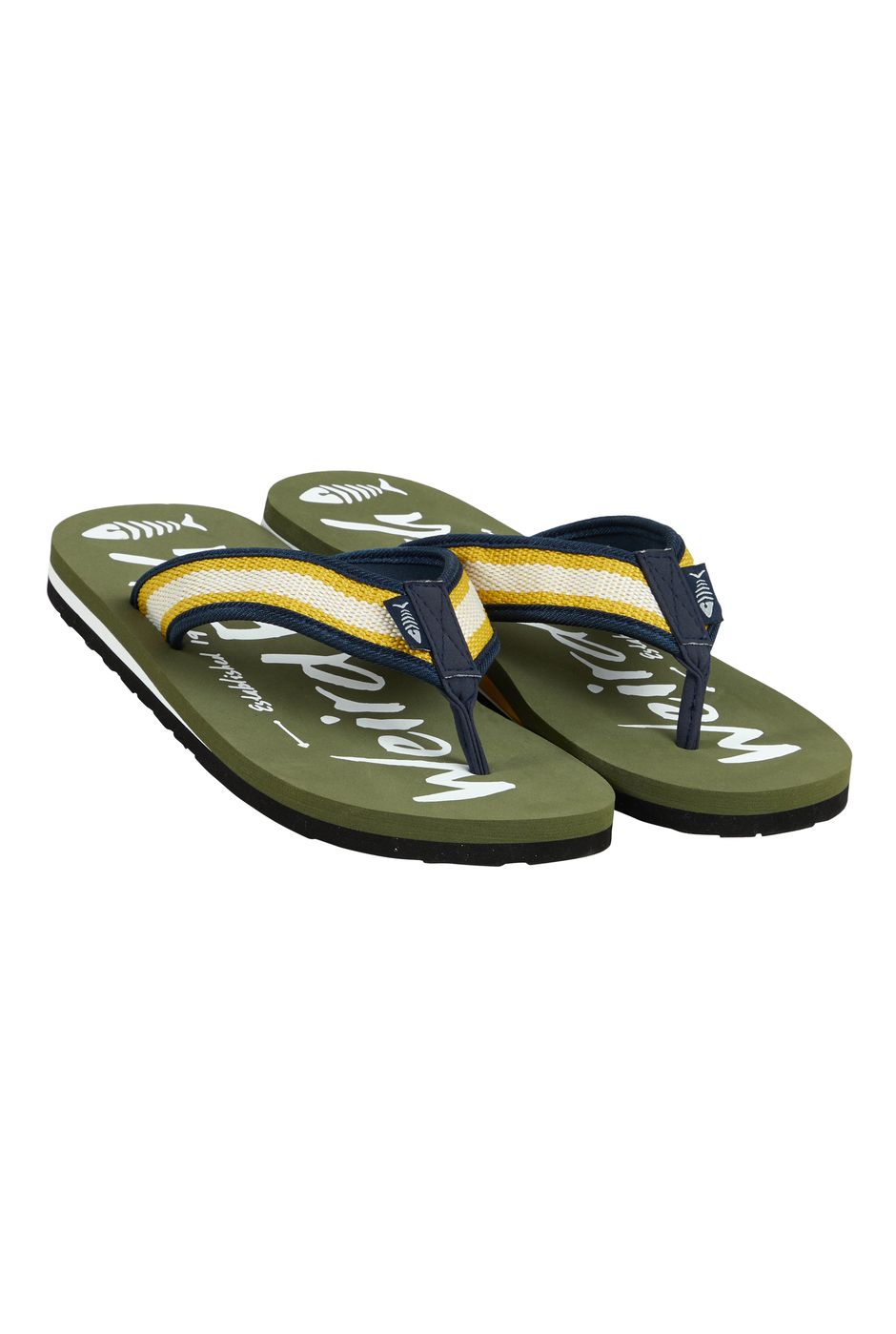 Waterford Printed Flip Flop Dark Olive