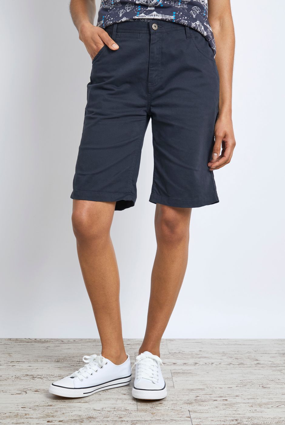 Vittoria Organic Cotton Bermuda Shorts Navy
