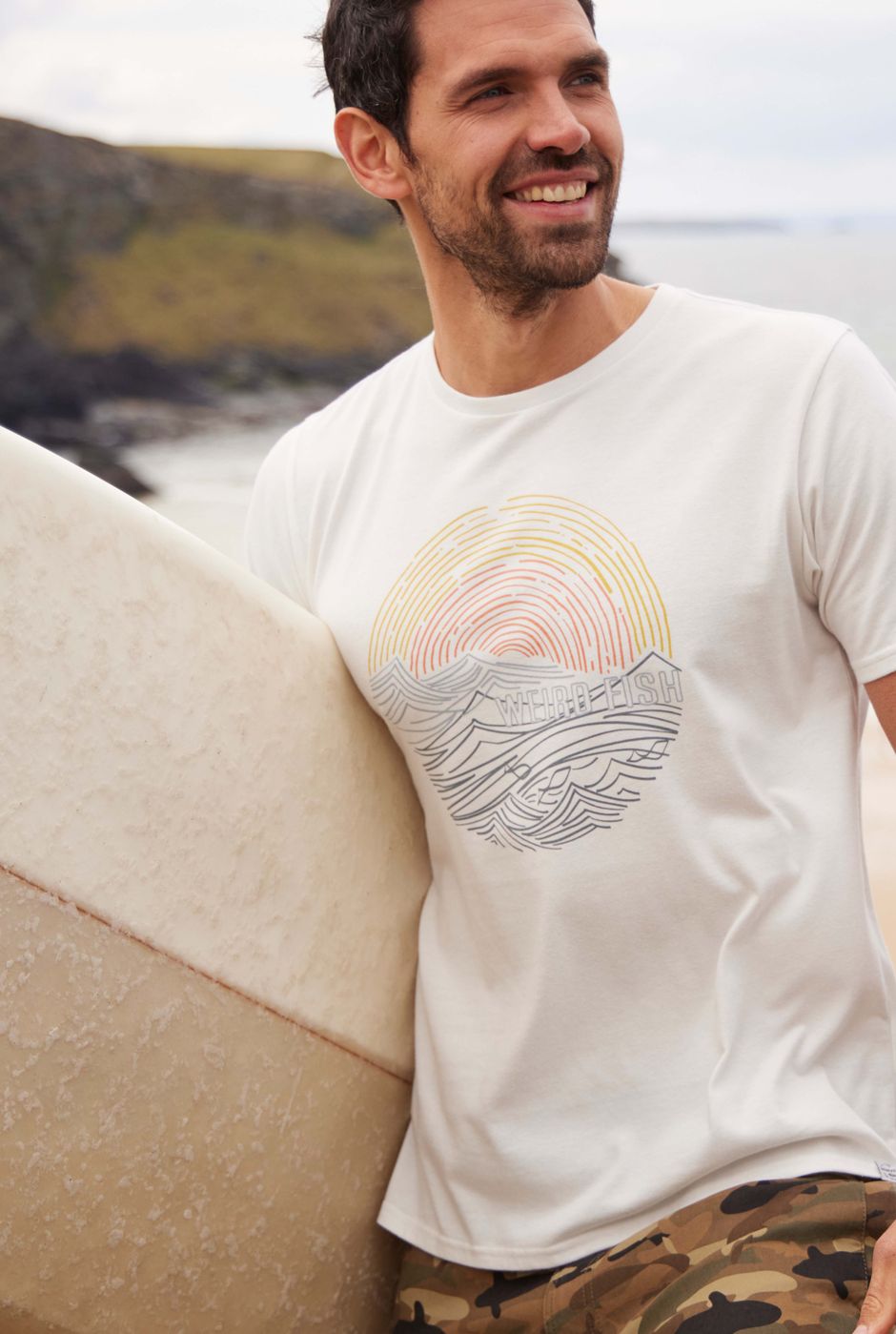 Ocean Eco Cotton Graphic T-Shirt Dusty White