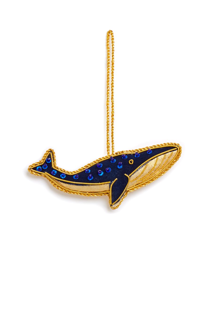 Whale Christmas Decoration Navy