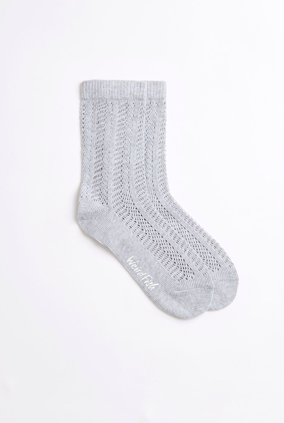 Gail Pellerine Stitch Ankle Sock Grey Marl
