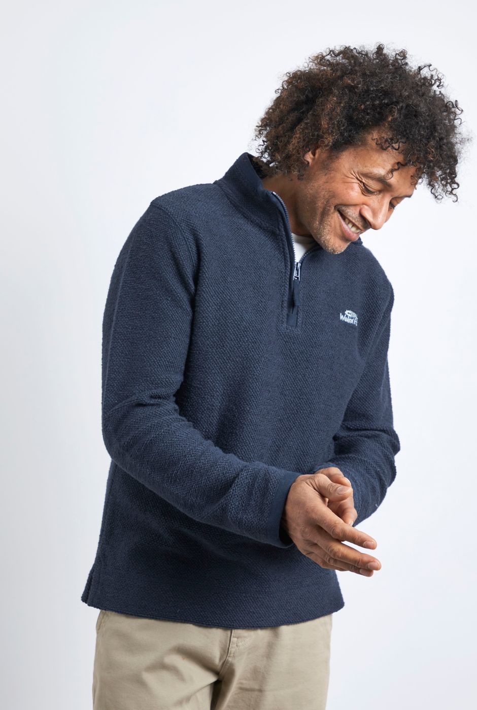 Ashway 1/4 Zip Pullover Sweatshirt Navy