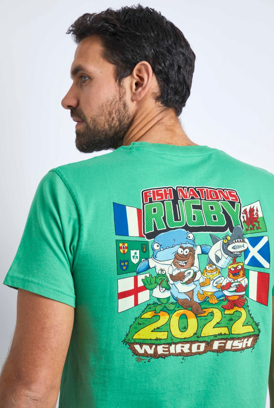 Fish Nations 2022 Organic Cotton Six Nations Artist T-Shirt Green