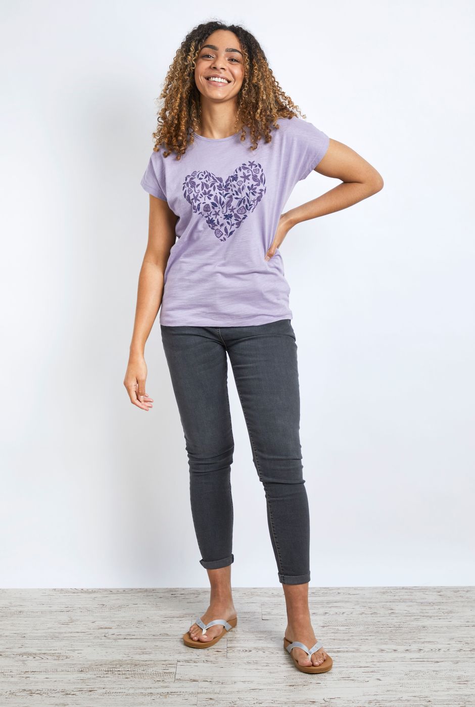 Liliana Organic Cotton Graphic T-Shirt Lilac Hint
