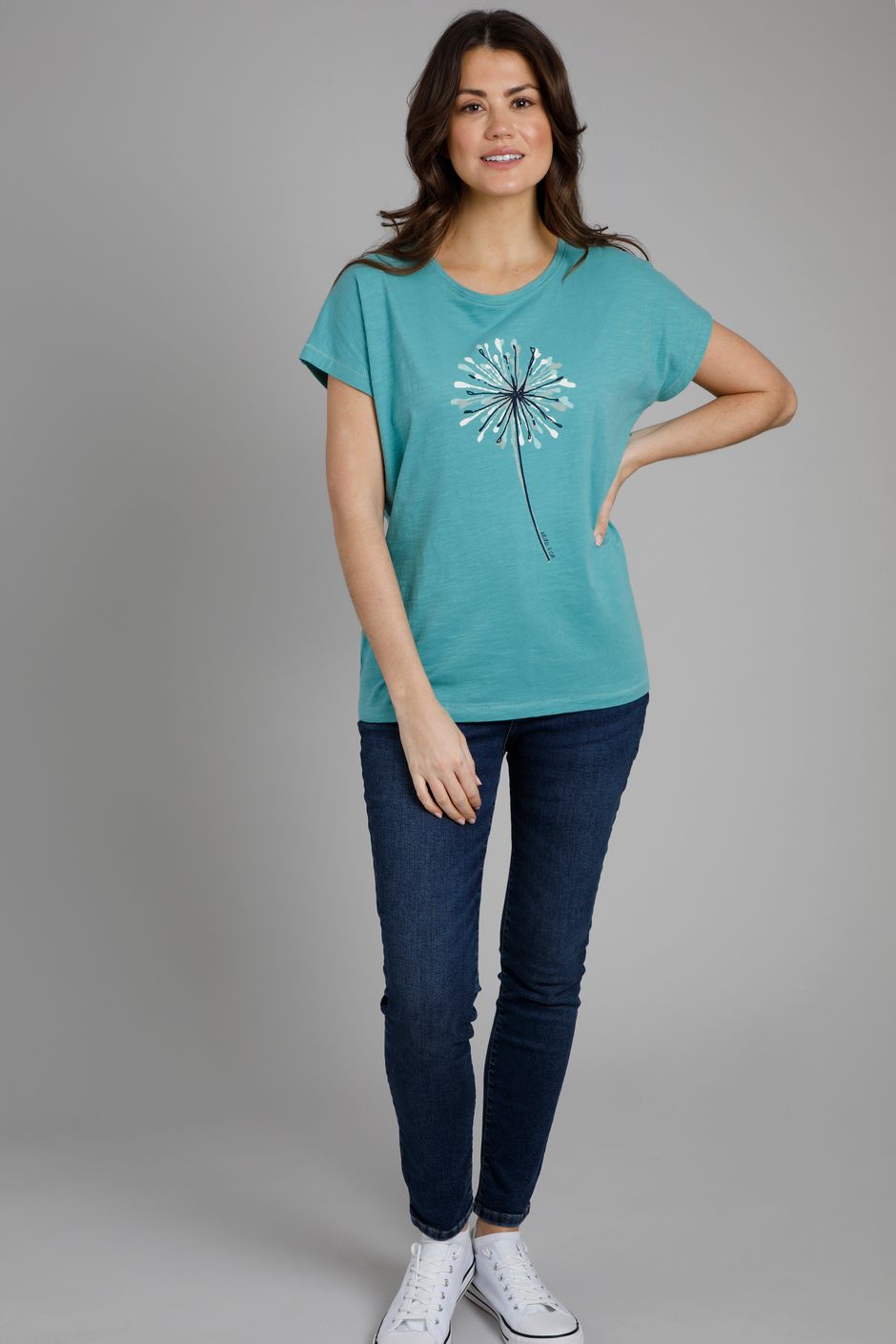 Liliana Organic Graphic T-Shirt Sea Green