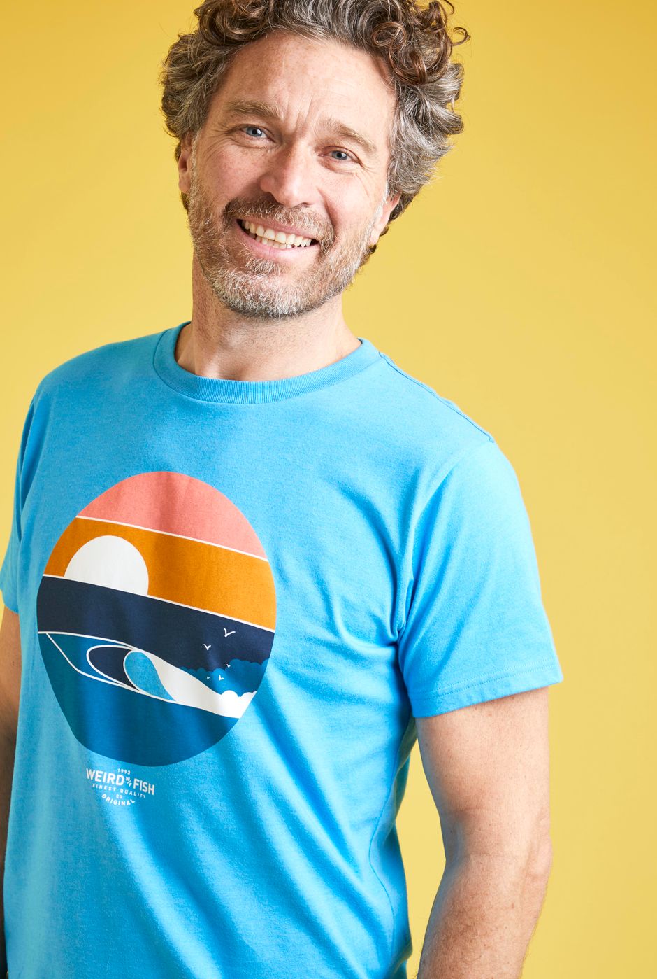 Sunrise Recycled Organic Graphic T-Shirt Azure