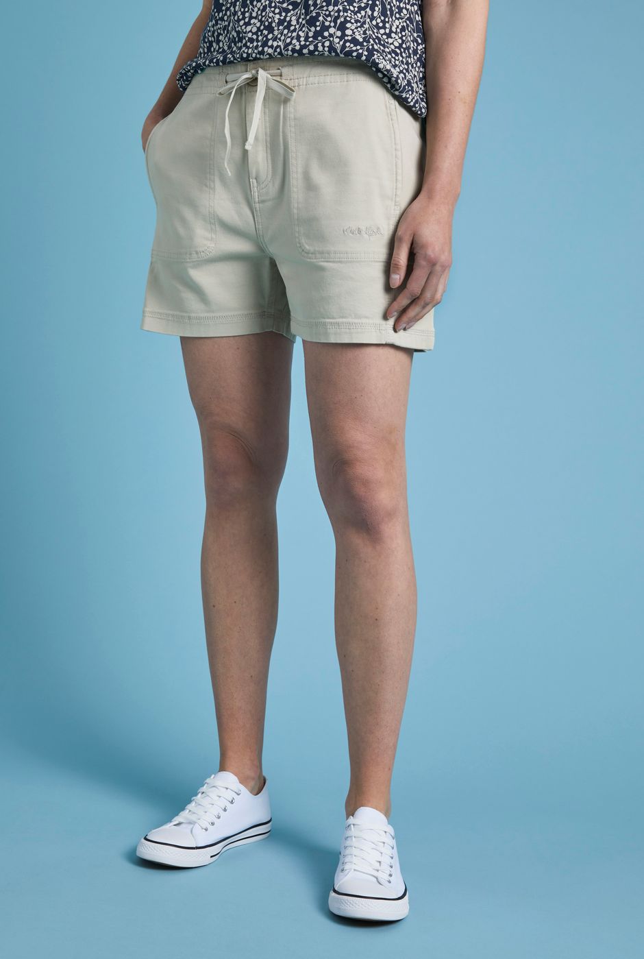 Willoughby Organic Cotton Summer Shorts Stone