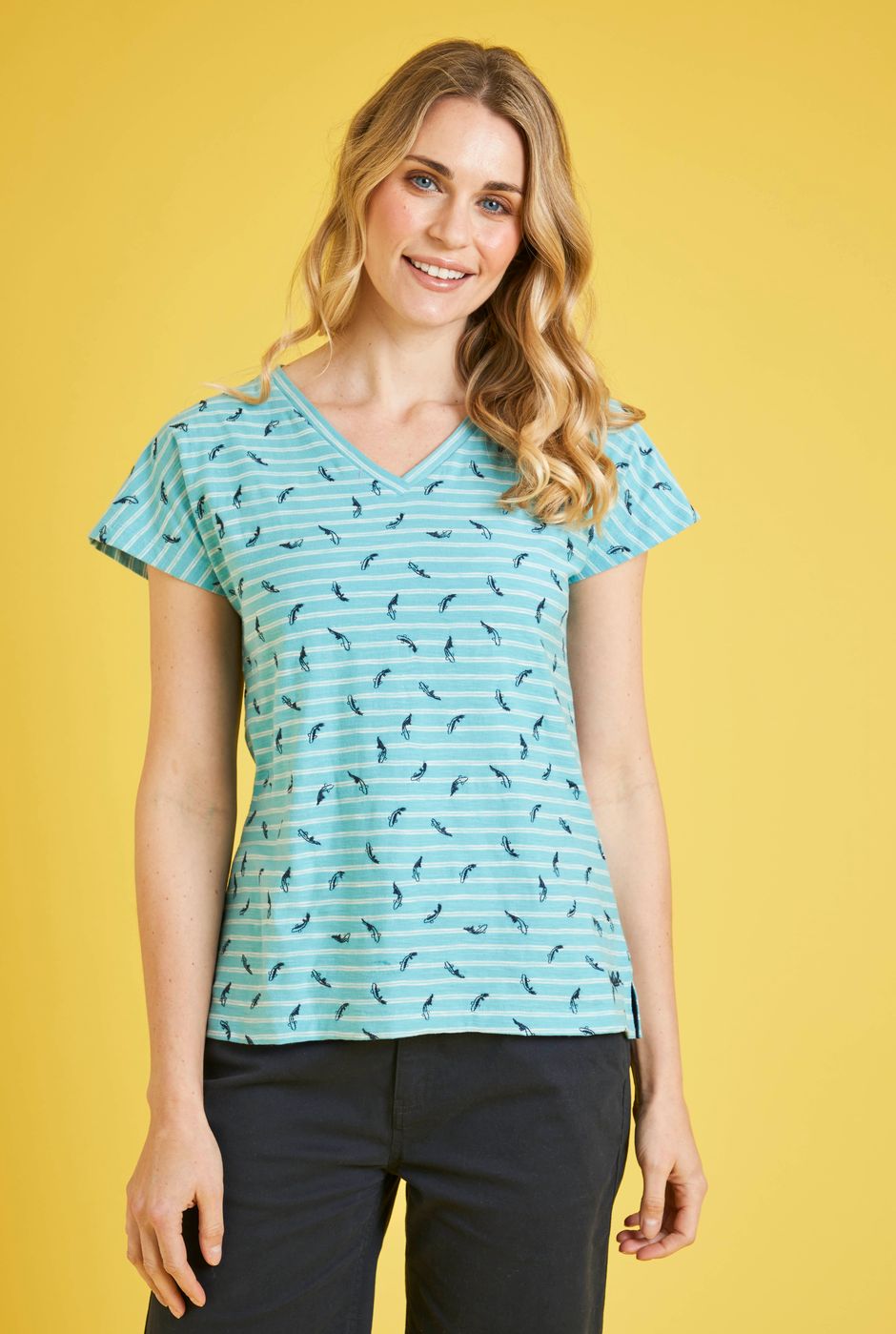 Carlita Organic Cotton T-Shirt Sky Blue