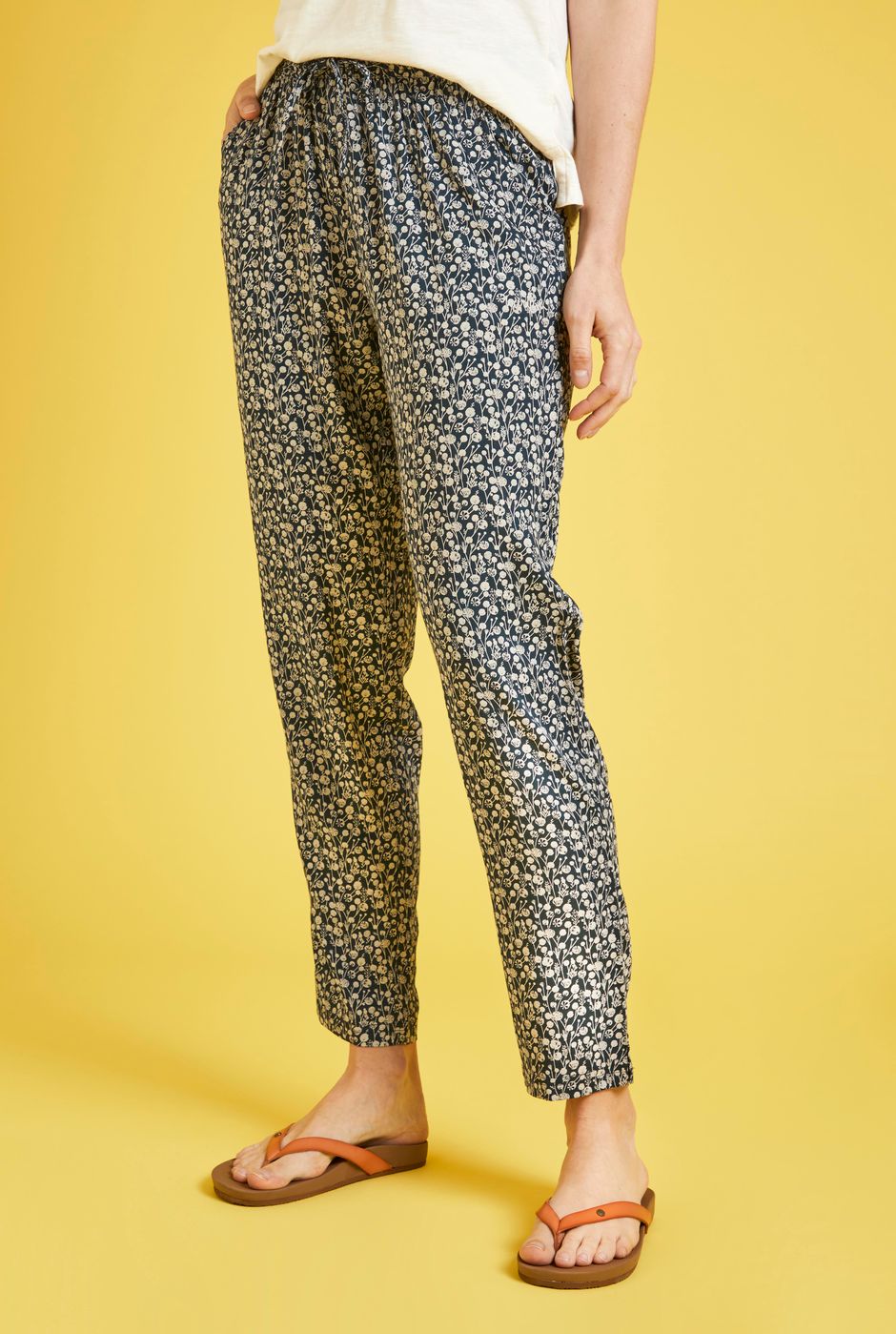 Tinto Lenzing EcoVero™  Printed Trousers Navy