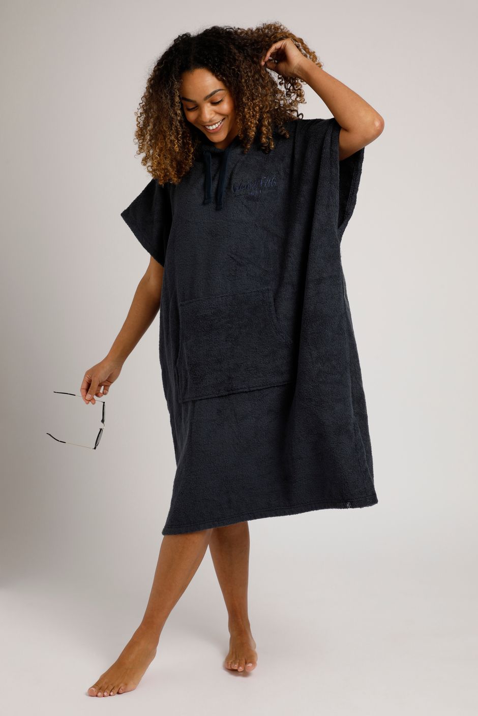 Oceana Unisex Changing Robe Navy Weird Fish