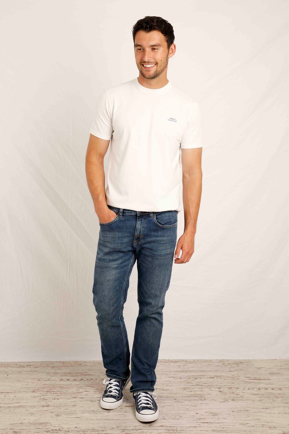 Fished T-Shirt Dusty White